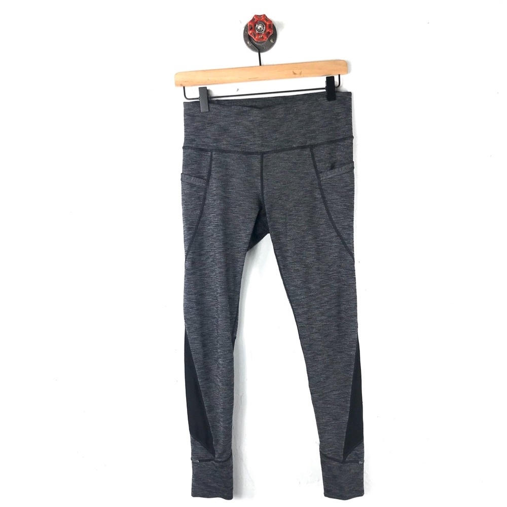 Athleta legging crop skinny mesh black gray yoga